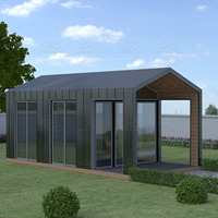 Villa préfabriquée européenne de luxe, couleur personnalisée, toiture en alliage d'aluminium, structure en acier pour bâtiment de vacances, bureau, installation rapide
