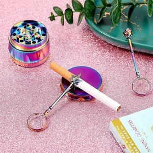 Clip à cigare unique et classique en métal réglable avec motif feuille d'érable, fleurs et papillons, 4 couleurs, porte-cigarette, cadeau, anneau de doigt - Product Image 5