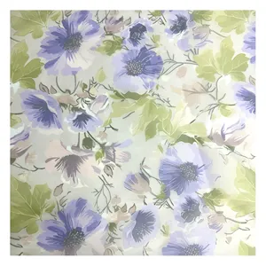 2024 Textile Custom Floral Digital Printed On Organza Fabric For Ladies Clothing
