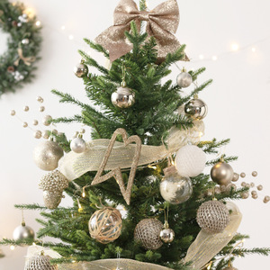2025 nouveau desgin décorations de noël ensemble arbre en PVC avec étoile/<span class=keywords><strong>flocon</strong></span>/boules/clinquant/arbre jupe ornements - Product Image 3