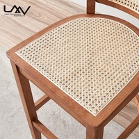 Chaise de Bar en bois massif de style nordique, mobilier d'été et de salle à manger en rotin/osier pour Restaurant, bar, club et café