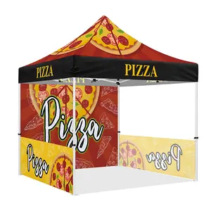 新产品披萨主题重型帐篷食品供应商便携式商用帐篷带滚轮袋