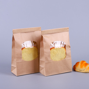 Bolsa de papel kraft marrón con ventana para pan, granos de café, galletas, palomitas de maíz, empaque reciclable de calidad alimentaria - Product Image 3
