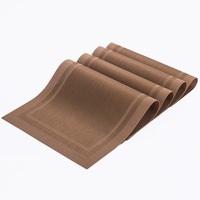 Tapis de table classique européen anti-chaleur et antidérapant, impression personnalisée, isolation thermique durable en PVC pour hôtels et restaurants occidentaux