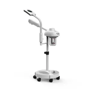 Stable Heavy-based Professional Salon Product 2-in-1 Magnifying Lamp + Facial Steamer Luxury Plastic Beauty Salon Nano Face AU