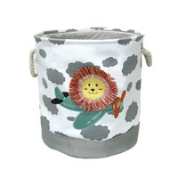 Cesta de lavandería de cedro estilo Cottagecore con diseño de animales y flores, organizador plegable para ropa, juguetes y libros de niños y niñas, para baño, caja de juguetes