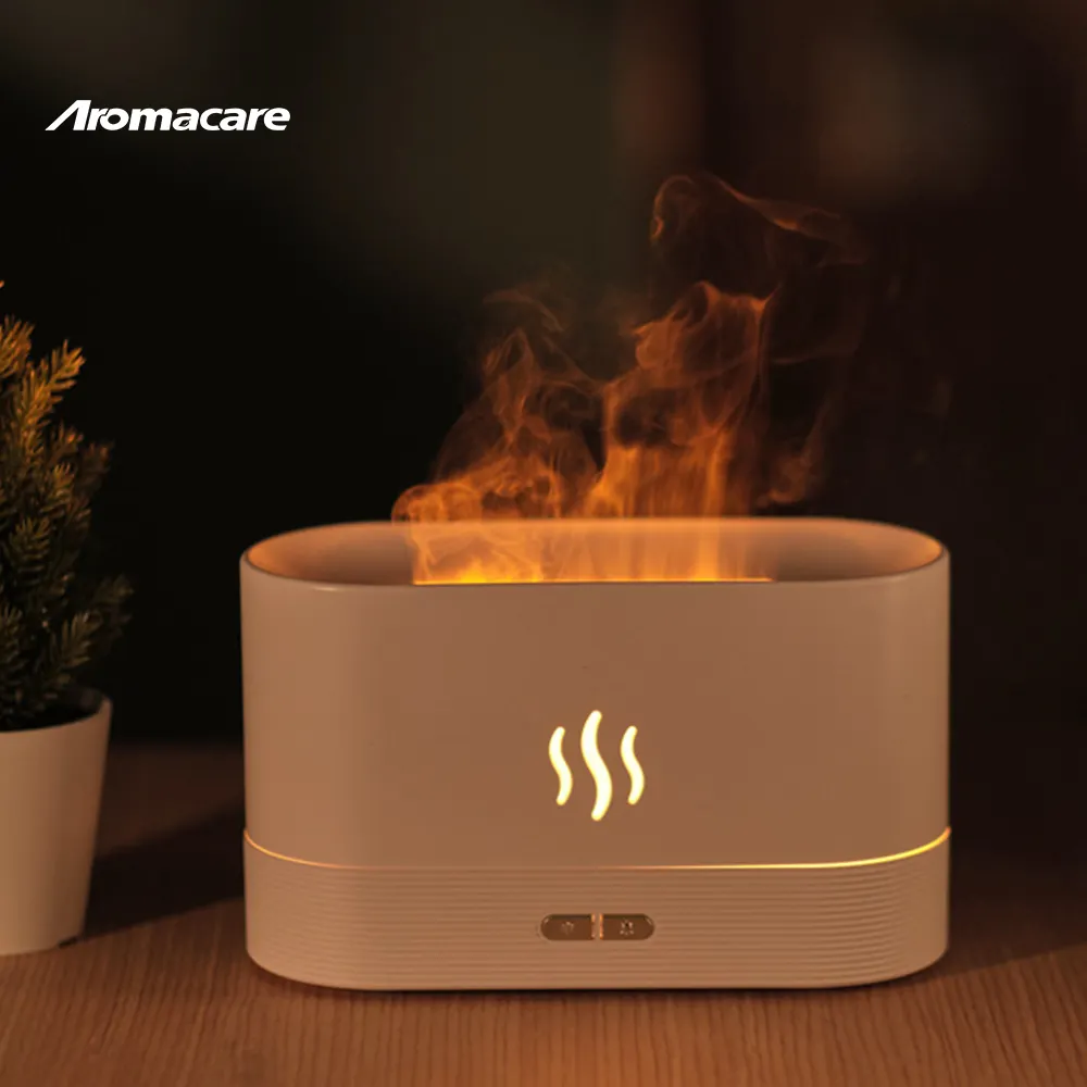 Aromacare grosir ultrasonik Air Led 3D simulasi api penyebar Aroma Air dengan lampu