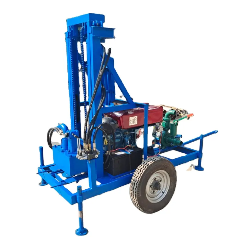 Diesel idraulica completa acqua di pozzo di perforazione rig/Piccolo Portatile Profonda Acqua Foro di Perforazione Macchine