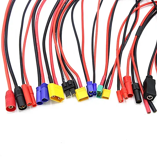 Amass XT60 Plug XT30 XT90 Connector With High Strand Silicone Cable AWG12 14 16 for Li-ion Battery Charger Connector Cables