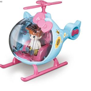 Nuevo precio barato juego de simulación pequeño piloto plástico dibujos animados Mini helicóptero deslizante muñeca <span class=keywords><strong>para</strong></span> niños - Product Image 1