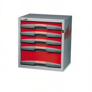 Armoire à outils 5000 D5, 4 tiroirs, intérieur rouge, unité de rangement en acier - Product Image 2
