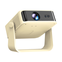 Mini projecteur de cinéma portable à couleur personnalisable avec support rotatif, projecteur vidéo LCD LED doté du système d'exploitation Android 4K