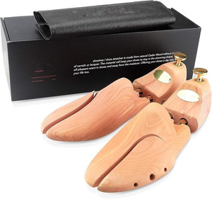 Árbol de zapatos de cedro para hombres y mujeres con tubos de acero chapados en latón dobles Zapatos interiores ajustados - Product Image 6