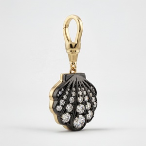 Pendentif en argent sterling 925 plaqué or 18 carats avec zircon cubique - Product Image 3