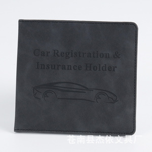 Titolare del portafoglio di <span class=keywords><strong>registrazione</strong></span> auto PU personalizzato, titolare della carta di documento auto - Product Image 6