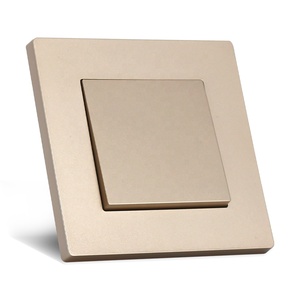 Panel PC tahan api abu-abu emas hitam putih keluaran baru 1 <span class=keywords><strong>Gang</strong></span> 1 2 <span class=keywords><strong>3</strong></span> arah sakelar lampu tanam dinding 10A - Product Image 1