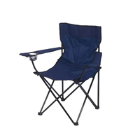 Chaise de camping pliable portable d'extérieur ultralégère avec accoudoirs rigides rembourrés en tissu Oxford pour la salle de sport