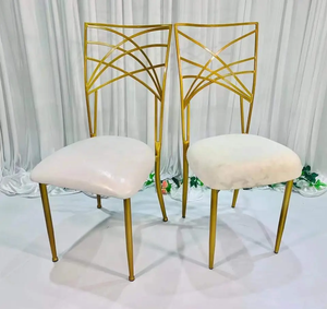 Silla Camaleón Acolchada de PU Blanca con Estructura de Hierro para Banquetes de Boda de Lujo y Asientos Apilables para Eventos en Salones de Hotel - Product Image 6