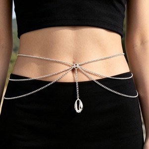 Rantai Pinggang Multi-layer Sexy Alloy untuk Wanita, Liontin Kerang Modis, Aksesoris Pantai - Product Image 2