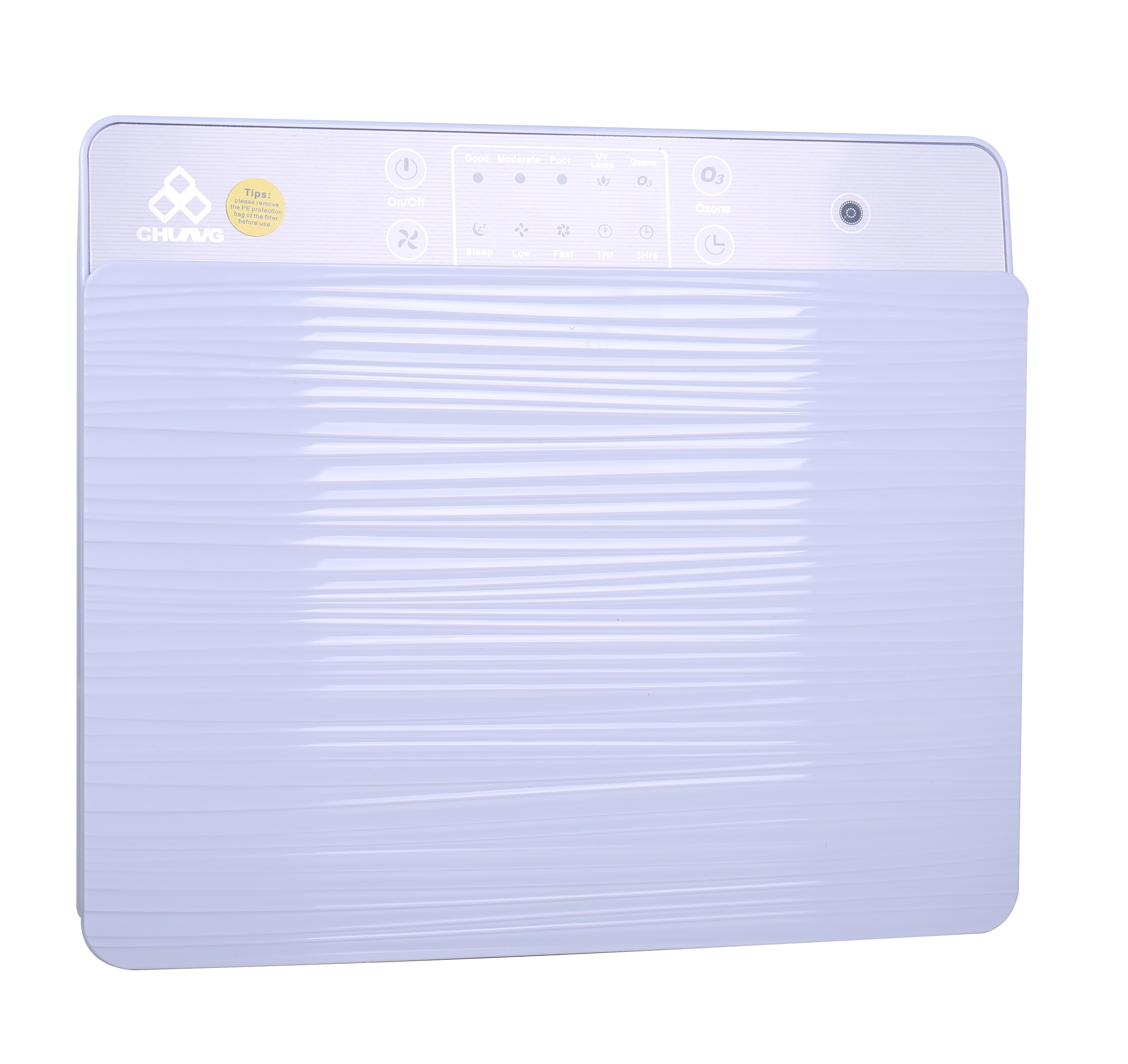 Wall mounted positive pressure fresh air 100mg ozone with UV with HEPA filter ozone machine