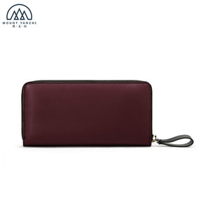Cartera de mano larga para mujer, de cuero genuino y nailon, con bloqueo RFID, hecha a mano y personalizada, de la marca <span class=keywords><strong>Mount</strong></span> Yanzhi. - Product Image 1