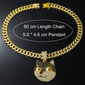 2026 New Exaggerated Hiphop <b>Style</b> Alloy Dog <b>Head</b> Pendant Necklace Gold Silver Plated Mens' Necklaces Fashion Jewelry Wholesale - Product Image 5