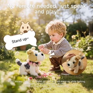 Juguete Interactivo para Niños Tumama, Perro de Peluche Realista <span class=keywords><strong>Jack</strong></span> <span class=keywords><strong>Russell</strong></span> <span class=keywords><strong>Terrier</strong></span>, Control por Voz, Perro de Peluche Inteligente que Canta - Product Image 3