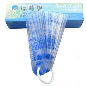 26pcs 0.02-4.0mm (Taiwan) espessura <span class=keywords><strong>Feeler</strong></span> Calibre Gap Enchimento De Plástico Medidor de Ferramenta de Medição de Plástico Com Folha de PVC - Product Image 1