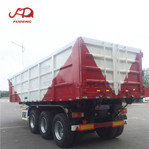 <span class=keywords><strong>Remorque</strong></span> de camion à benne basculante 45cbm d'occasion avec cylindre hydraulique 3 <span class=keywords><strong>essieux</strong></span> semi-<span class=keywords><strong>remorque</strong></span> à benne basculante arrière quadruple en acier - Product Image 2