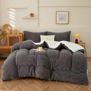 Nouvelle couette en jacquard d'hiver en laine d'agneau, épaisse, <span class=keywords><strong>extra</strong></span> <span class=keywords><strong>large</strong></span>, confortable, chaude pour la peau, couette <span class=keywords><strong>extra</strong></span> <span class=keywords><strong>large</strong></span> - Product Image 6