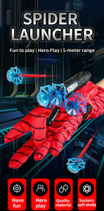 Longxi Spider Launcher Cosplay Trò Chơi Bắn Súng Trẻ Em Vai Trò Chơi Chàng Trai Hút Cup Bóng Mềm Súng Anh Hùng Người Đàn Ông Cho Bé Màu Đỏ - Product Image 4