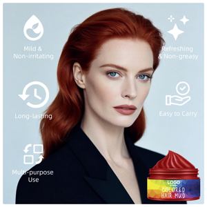 แว็กซ์เปลี่ยนสีผมชั่วคราว สีติดเร็ว ไม่เหนียวเหนอะหนะ เบาสบาย ติดทนนาน มีหลายสี สำหรับจัดแต่งทรงผม - Product Image 4