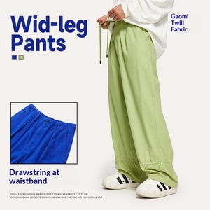 Pantalones de Trabajo Holgados de Pierna Ancha con Corte Diagonal, Estilo Informal, para Hombre, Primavera-Verano, Nuevo Producto - Product Image 1