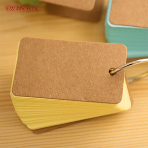Test per studenti in tinta unita inglese Word Book Ring Buckle tasca portatile Blank Word Note book 2851 - Product Image 3
