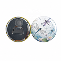 Décapsuleur promotionnel écologique de 2,25 pouces (58 mm) avec aimant pour machine à badges DIY