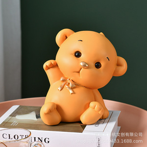 Hucha de vaca de dibujos animados, caja de dinero de resina plástica para niños, regalo, decoración del hogar - Product Image 4