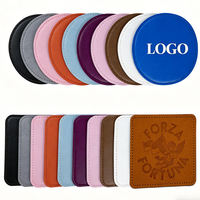 Sous-verres ronds en cuir de 10 cm pour verres, antidérapants, ensemble personnalisé pour tables à manger et usage en cuisine