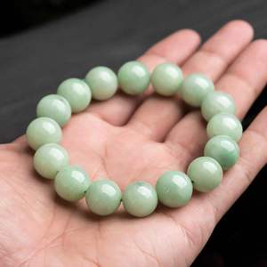 Jadeíta Natural de Myanmar, Cuentas Circulares de Color Verde Claro, Collares de Jade, Venta al por Mayor, Diseño Original C045 - Product Image 4