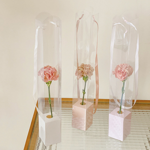 Ma ma — boîte à fleurs transparente et pliable pour la fête des mères, coffret d'emballage pour fleuriste, carré et simple, pour la saint-valentin, nouvel arrivage, 2022 - Product Image 2
