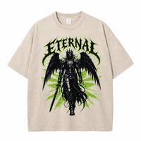 Kaos T-Shirt Katun Murni 100% Premium, Sablon Digital DTG, Berat, Gaya Streetwear, MOQ Rendah