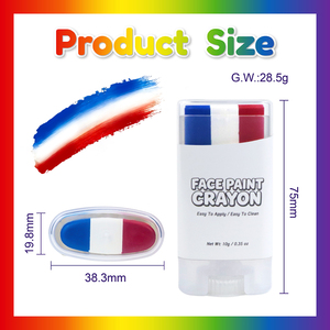 Pintura Facial Infantil Lavable a Base de Aceite GP 3 Colores, Crayones de Colores Arcoíris en Barra, No Tóxicos, para Celebraciones del Día del Orgullo Gay - Product Image 5