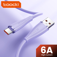 Câble de charge Toocki A-C 100W 6A, transfert de données haute vitesse 480 Mbps, fil flexible avec puce de sécurité pour les besoins de charge rapide