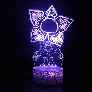 Lámpara de Mesa 3D Creativa y Colorida con Diseño de la Serie de TV Estadounidense Stranger Things Yellowstone, Personajes Eleven y Dustin, Luz Nocturna LED - Product Image 1