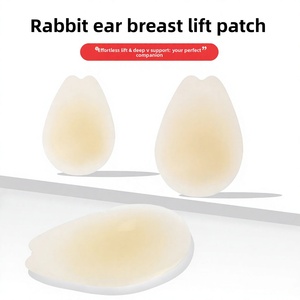 Neue Einfarbige Hasenohren-Nippel-Lift-Sticker aus Silikon, Ultradünn, Unsichtbar, Nahtlos; Hebt und Strafft den Busen, Verhindert Erschlaffung - Product Image 5