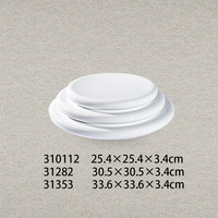 Assiettes en mélamine blanches écologiques, incassables, compatibles lave-vaisselle, de qualité alimentaire, pour usage commercial