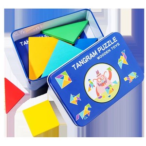 Nouveauté 2026 : Jouet éducatif Montessori <span class=keywords><strong>en</strong></span> bois pour enfants – Tangram, forme géométrique, œuf, cœur, puzzle géométrique - Product Image 4