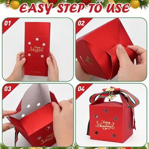 Ensemble de dossiers cadeaux de Noël personnalisés pour bébé, emballage de vacances personnalisé, laminage brillant, vente en gros, cadeaux de Noël en vrac - Product Image 3