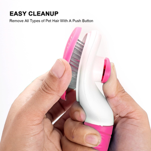Self Cleaning Dog Bath Grooming <b>Pet</b> Slicker <b>Brush</b> and Combs Easy to Use Plastic Simple Design Dog Hair Remover - Product Image 5