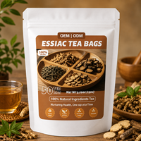 Thé Essiac, formule originale à 4 herbes, racine de bardane, sorrel, orme glissant, rhubarbe de Turquie, thé aux herbes pour soutenir l'immunité, 50 sachets de 3g