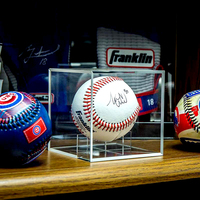 Boîte de rangement en acrylique OUKE avec couvercle transparent, légère, résistante aux rayures et aux bris, pour petits objets de baseball et souvenirs